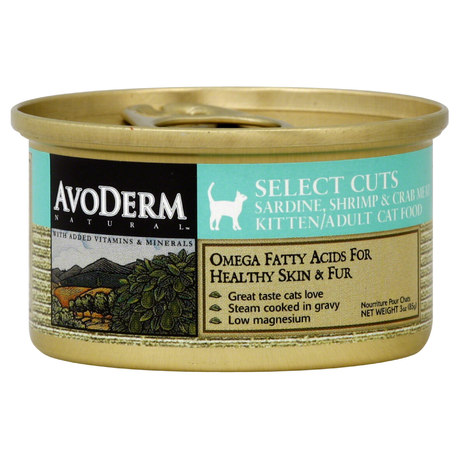 Avoderm Natural Cat Food, Kitten/Adult, Select Cuts, Sardine, Shrimp ...