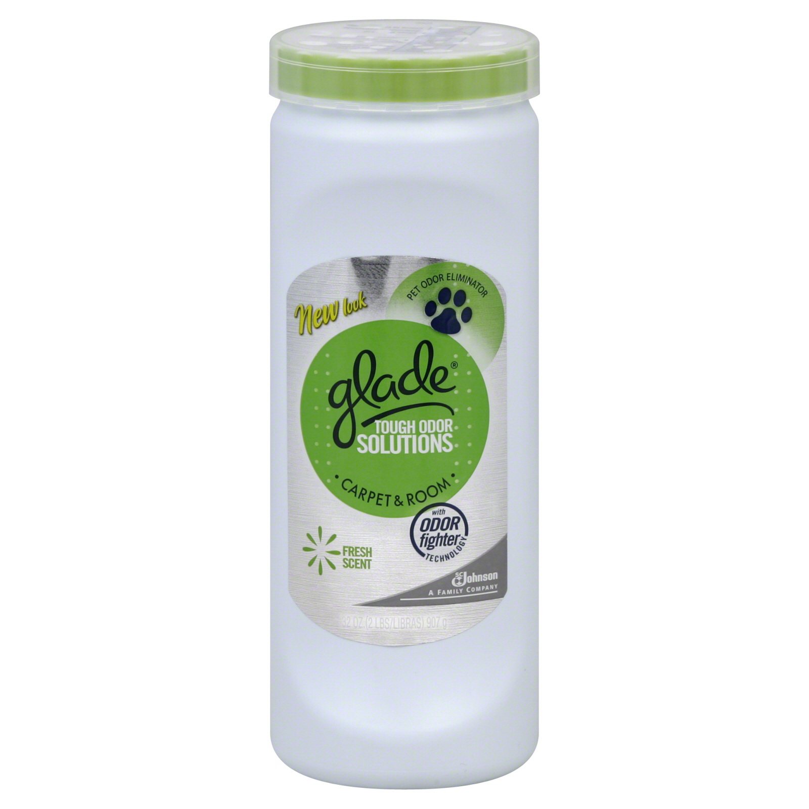 Glade Tough Odor Solutions Odor Eliminator, Pet, Carpet & Room, Fresh Scent 32 oz (2 lb) 907 g