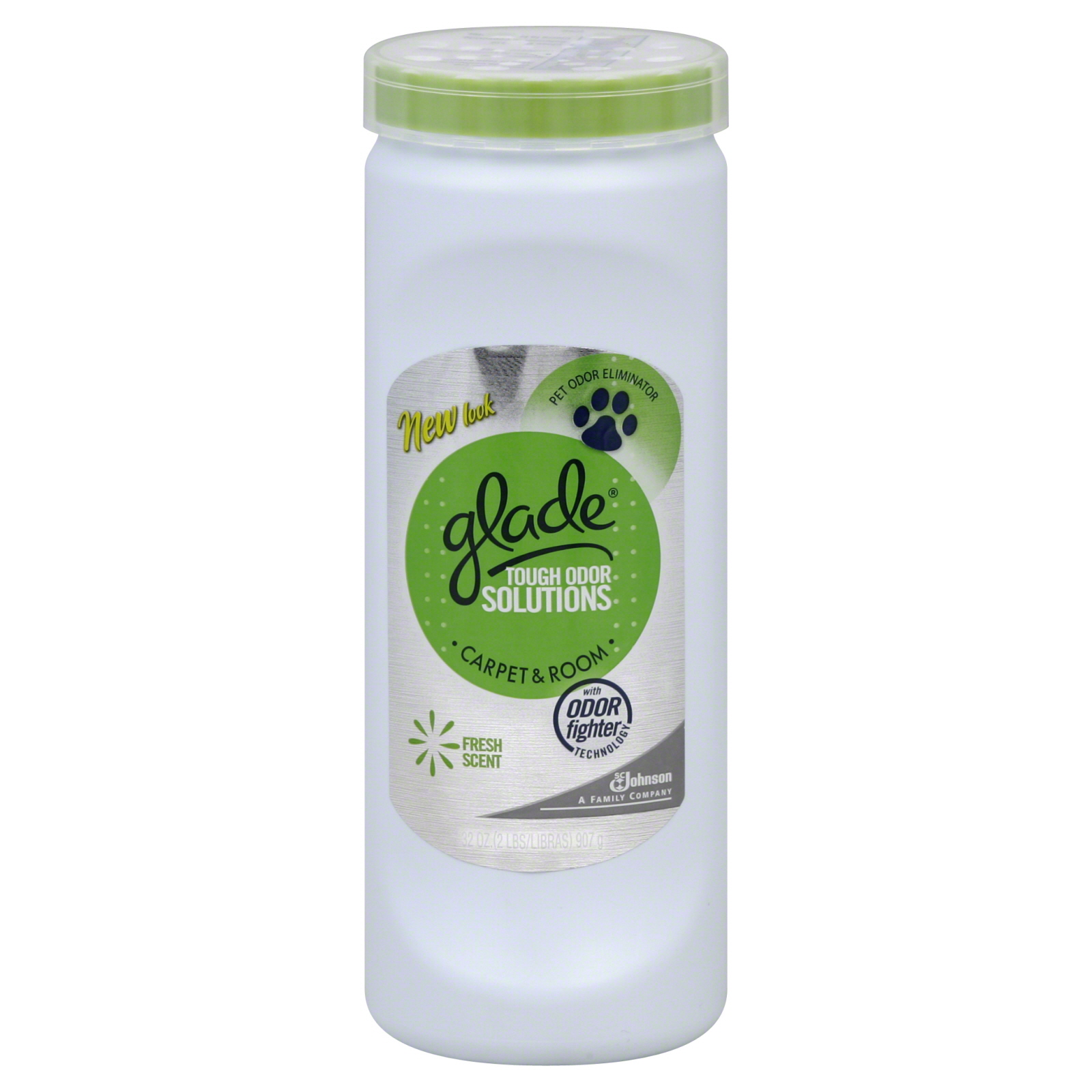 Glade Tough Odor Solutions Odor Eliminator, Pet, Carpet & Room, Fresh Scent 32 oz (2 lb) 907 g Glade Tough Odor Solutions Odor Eliminator, Pet, Carpet & Room, Fresh Scent 32 oz (2 lb) 907 g