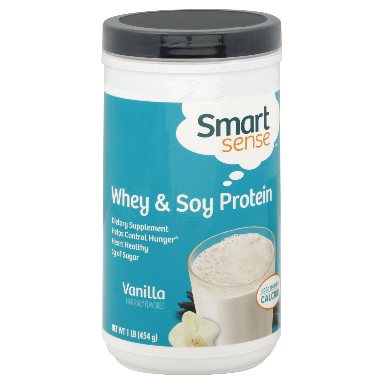Smart Sense Whey & Soy Protein, Vanilla, 1 lb (454 g)