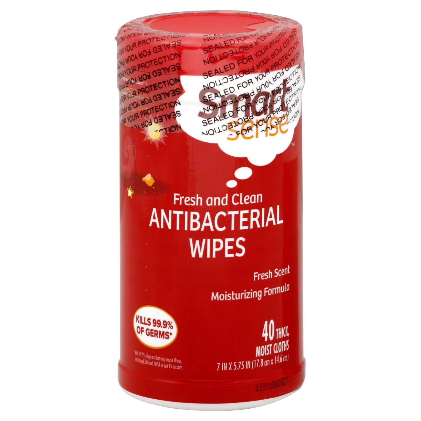 Smart Sense Antibacterial Wipes, Fresh and Clean, Fresh Scent 40 cloths Smart Sense Antibacterial Wipes, Fresh and Clean, Fresh Scent 40 cloths