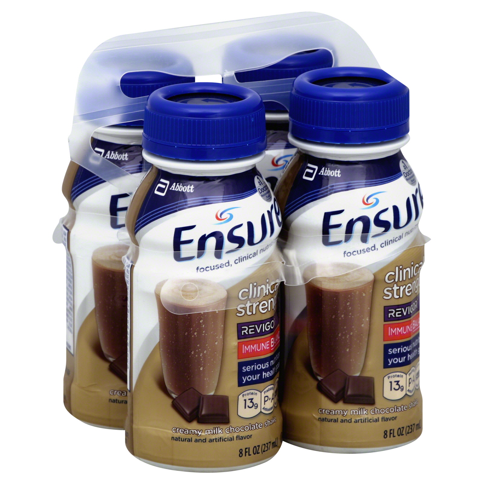 Ensure Clinical Strength Shake, Creamy Milk Chocolate 4 - 8 fl oz (237 ml) bottles