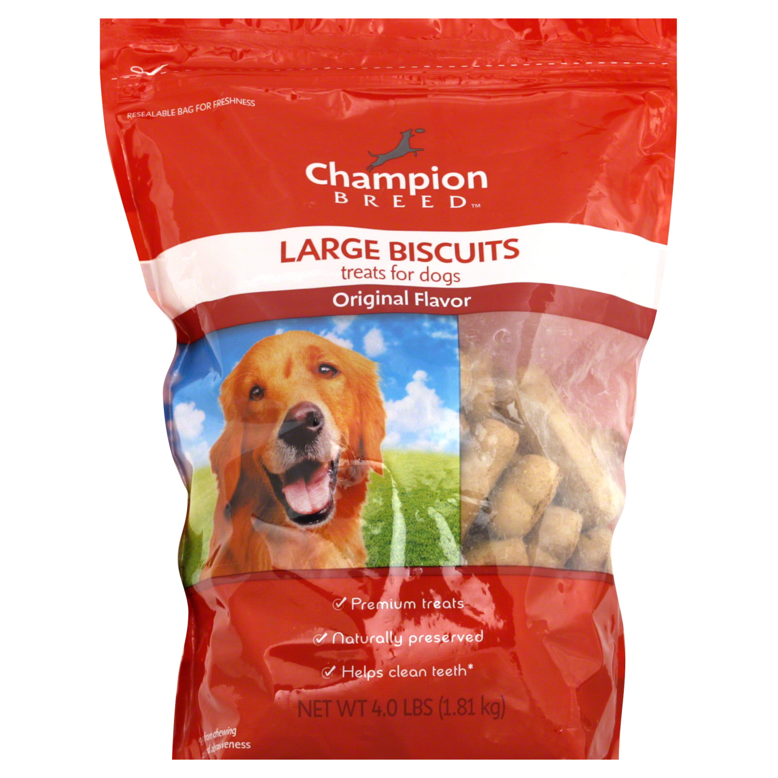 Champion Breed Large Dog Biscuits, Original Flavor, 4lbs