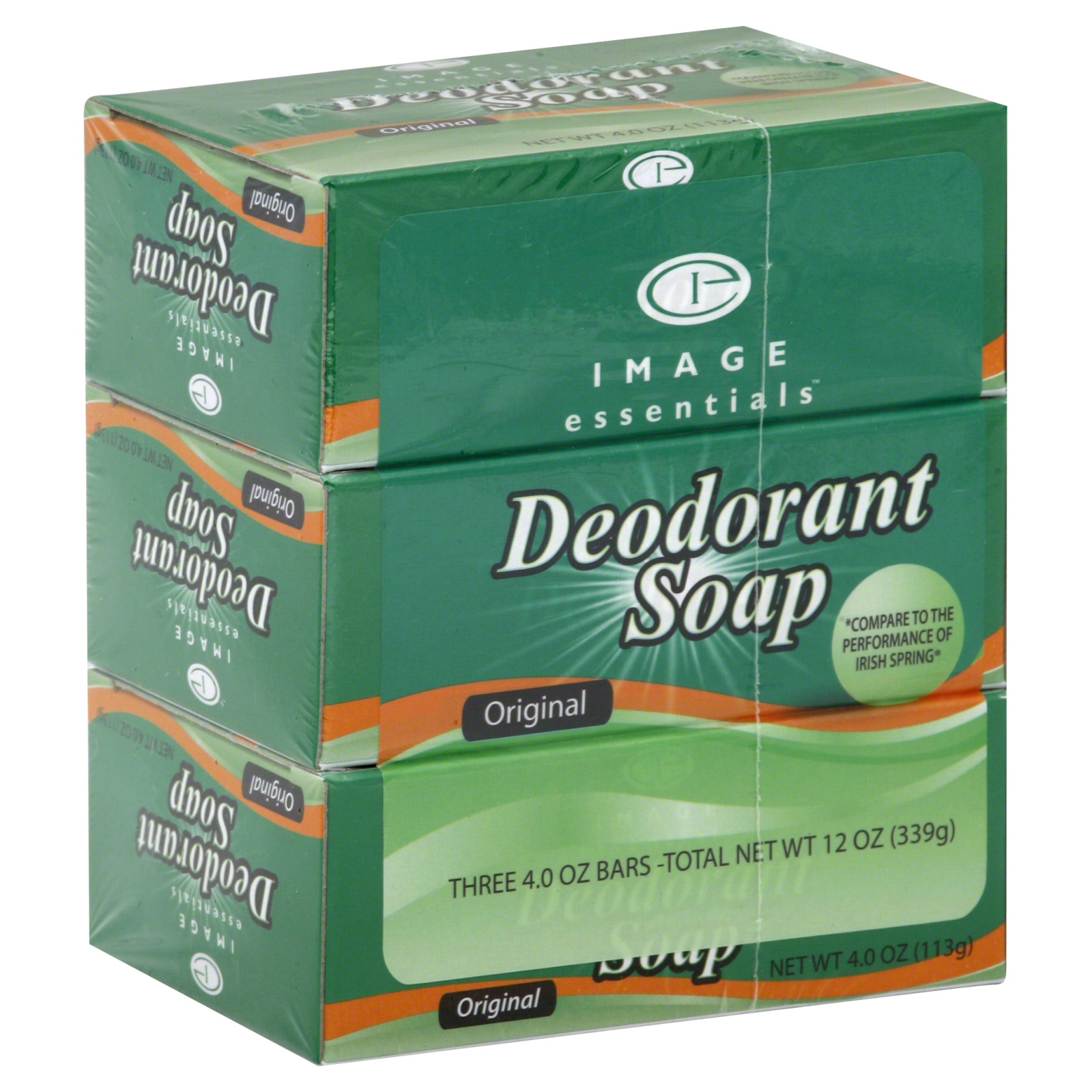 Image Essentials Soap, Deodorant, Original, 3 4 oz bars [12 oz (339 g)]