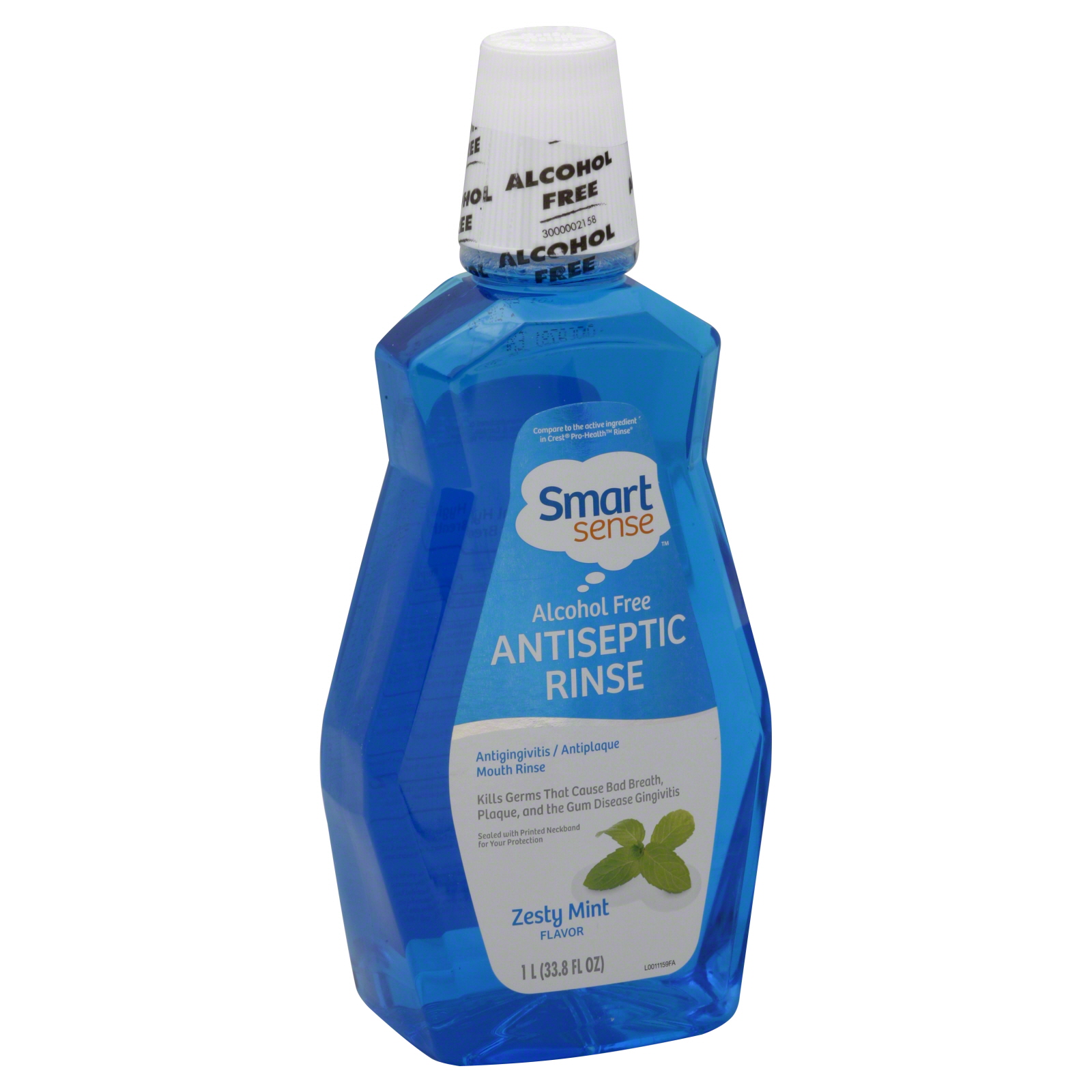 Smart Sense Antiseptic Rinse, Zesty Mint Flavor, 33.8 fl oz (1 lt)