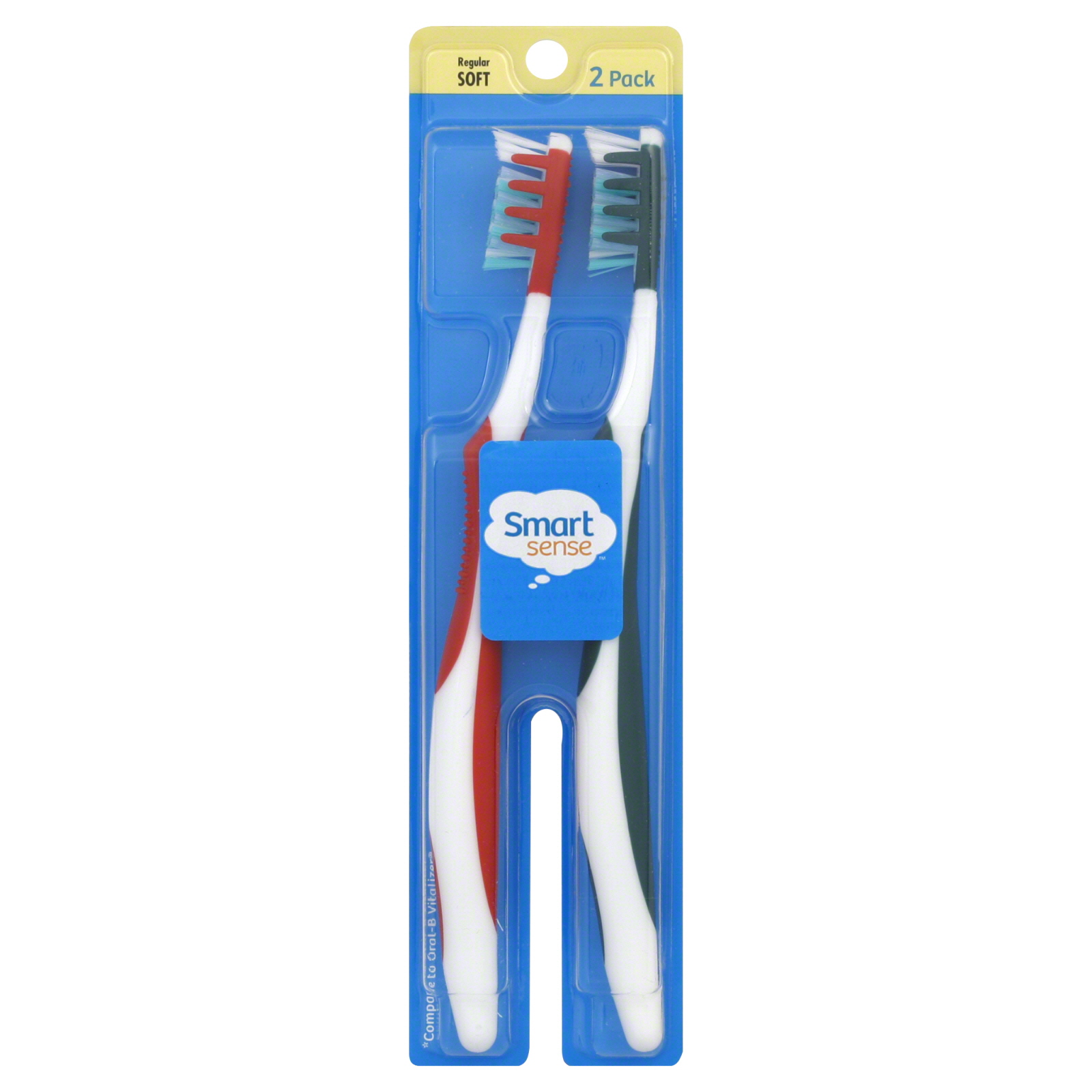 Smart Sense Toothbrushes, Regular, Soft, 2 Pack 2 toothbrushes