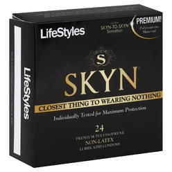 LifeStyles Skyn Polyisoprene Condoms, 24 pk