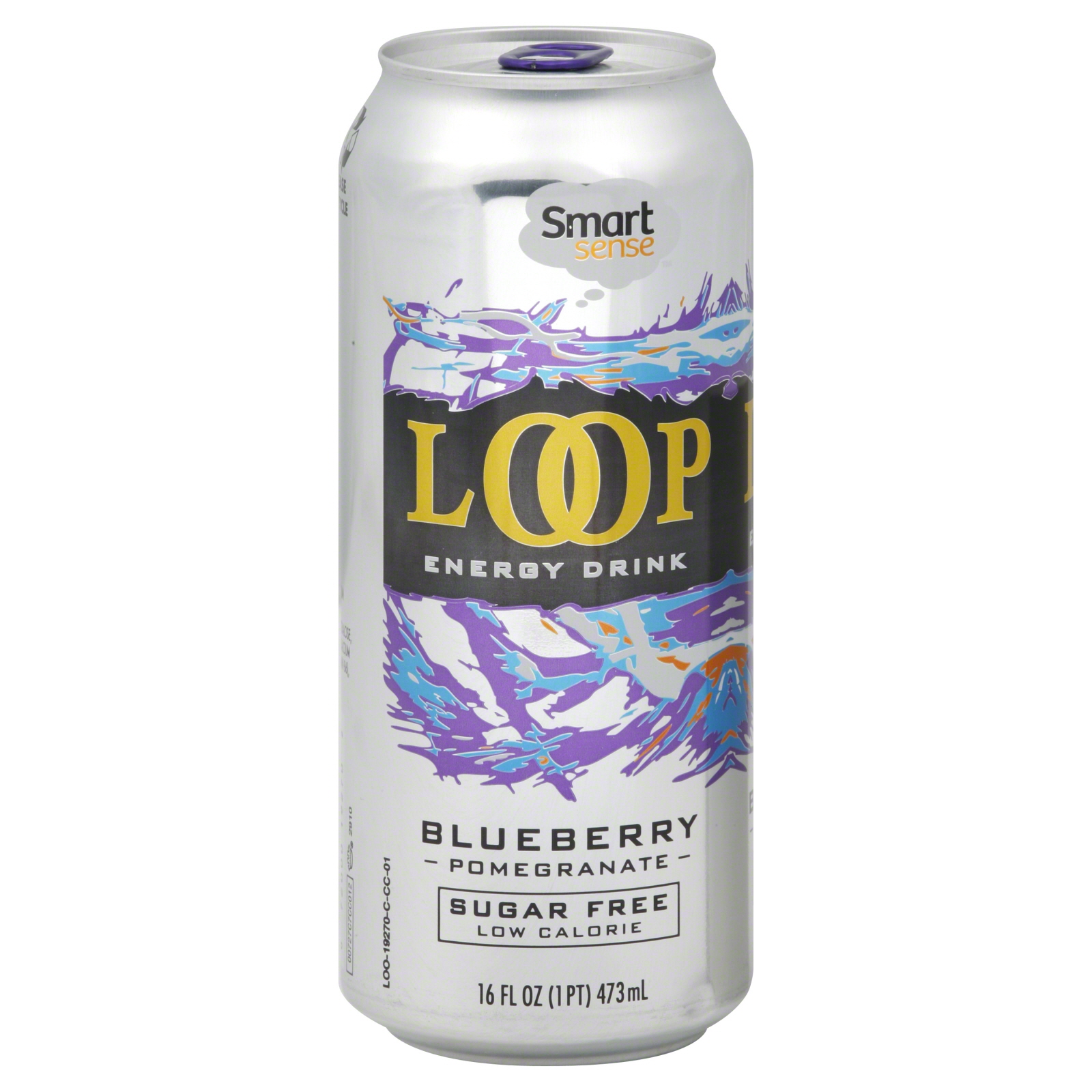 Smart Sense Sugar Free Blueberry Pomegranate Loop Energy Drink, 16 Fl oz