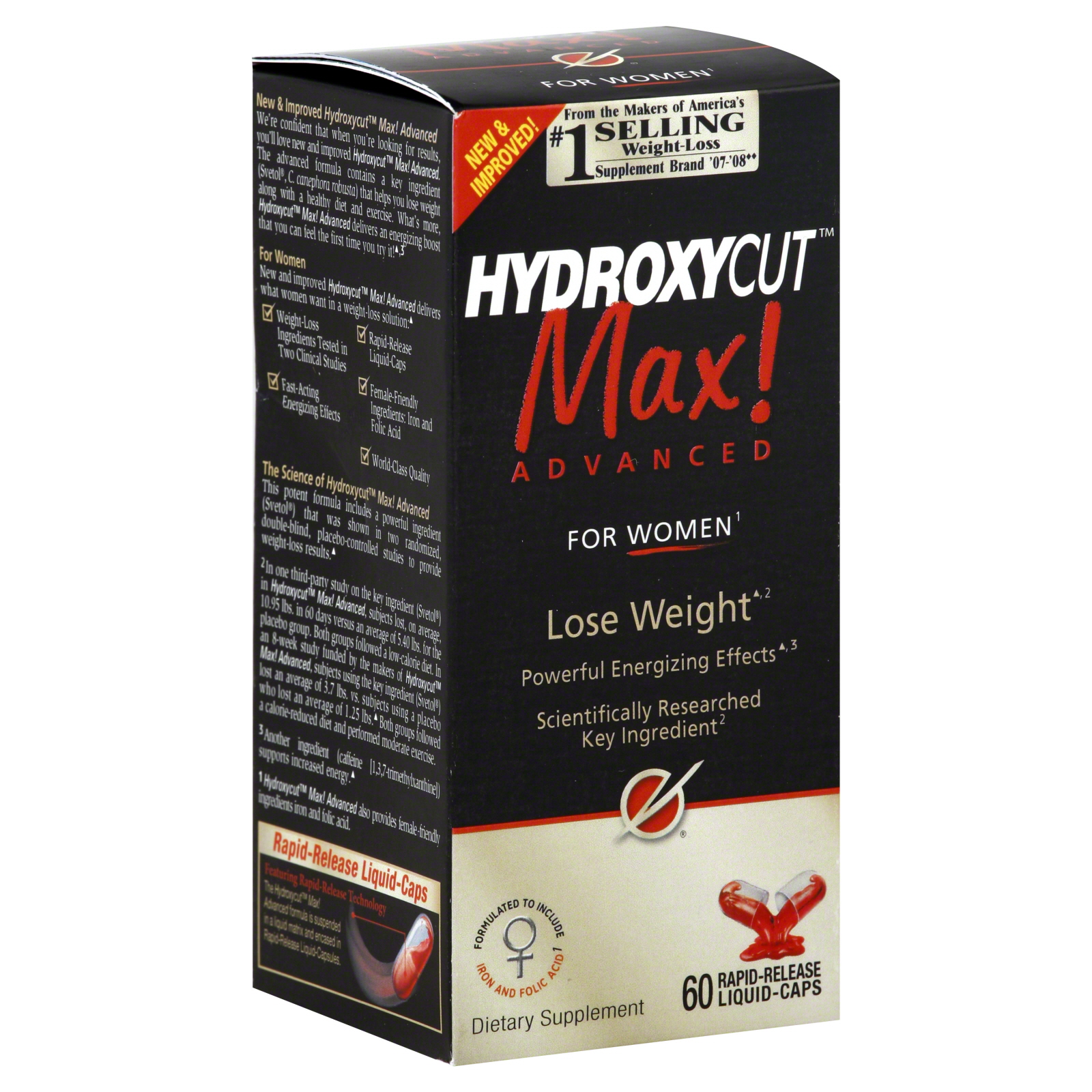 Max! Advanced Weight Loss Supplement, for Women, Rapid-Release Liquid Caps 60 liquid-caps