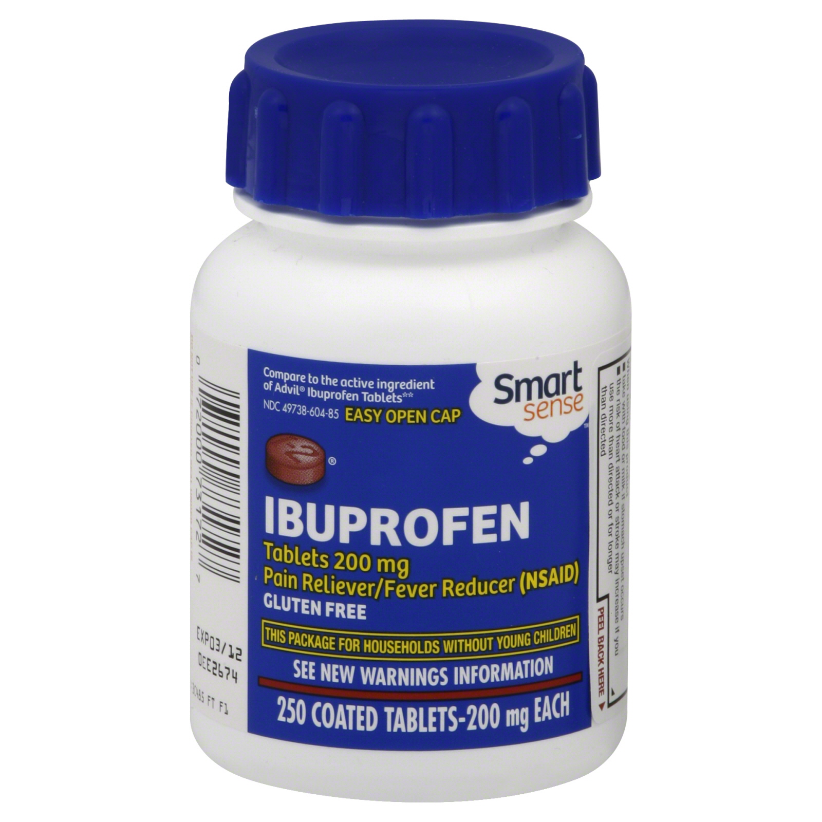 Ibuprofen, 200 mg, Coated Tablets  250 tablets