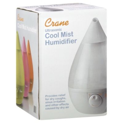 Crane USA EE-5301W Cool Mist Drop-Shape Humidifier - White
