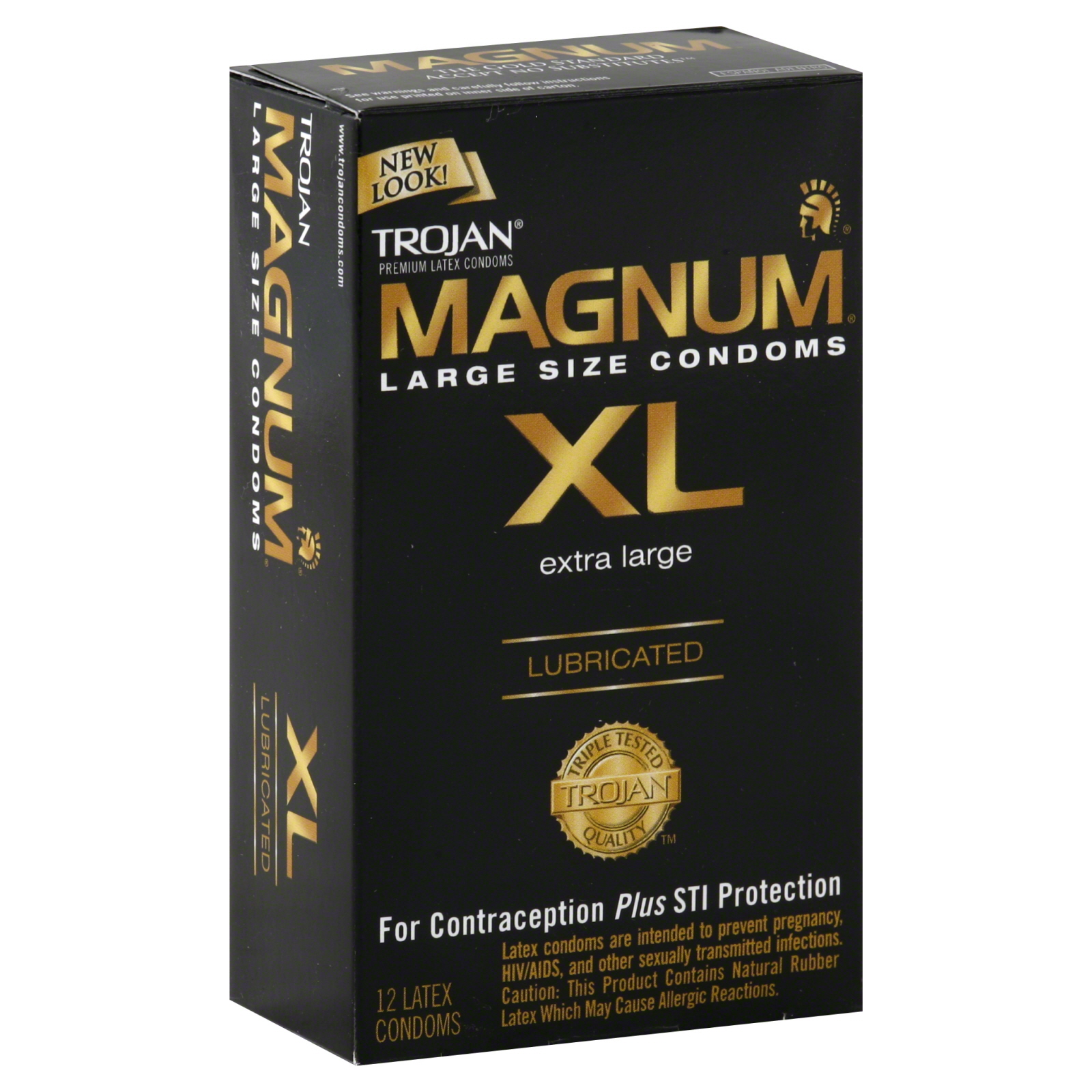 Magnum XL Condoms, Premium Latex, Extra Large Size, Lubricated, 12 condoms