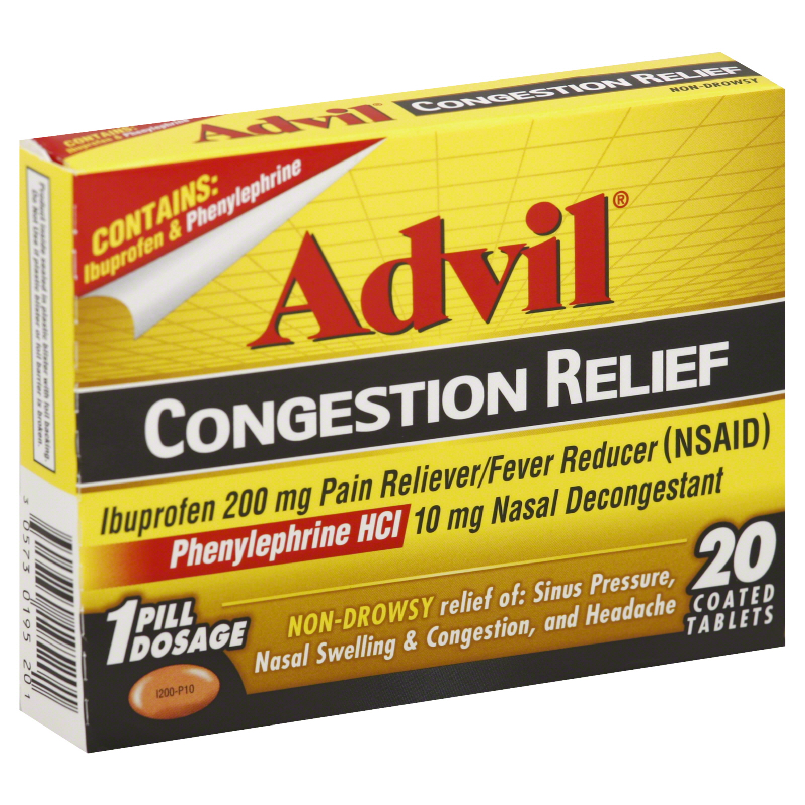 Advil congestion relief non drowsy coated tablets 20 tablets shop