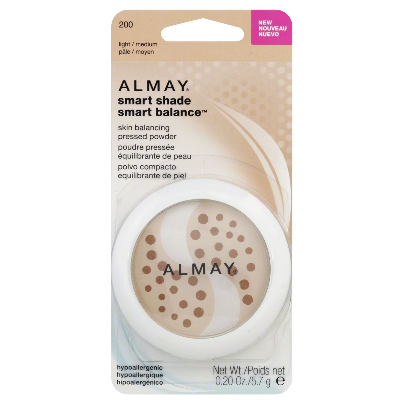 Almay Smart Shade Smart Balance Pressed Powder, Skin Balancing, Light/Medium