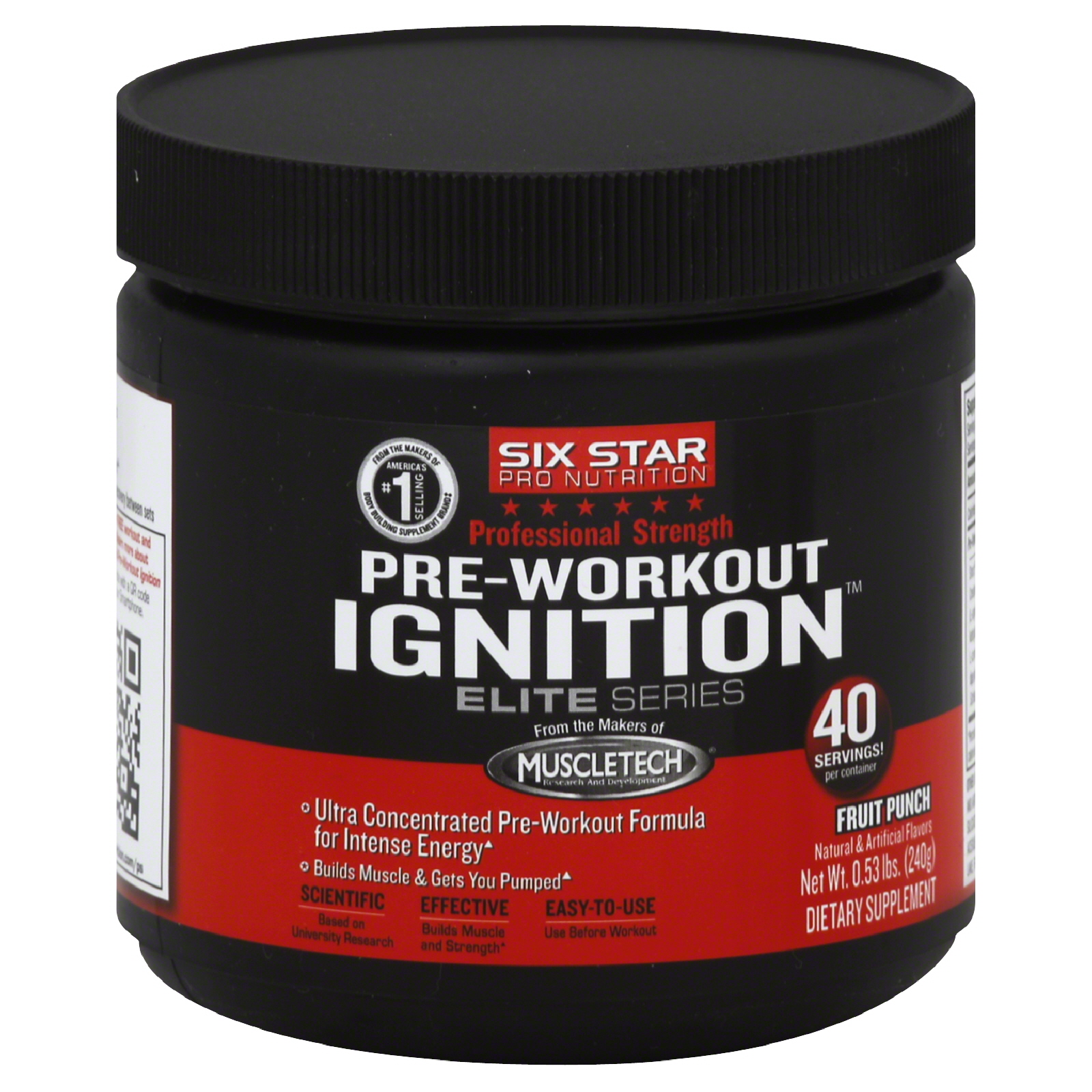 Six Star Pro Nutrition Elite Series Pre-Workout Ignition, Professional Strength, Fruit Punch, .53lb