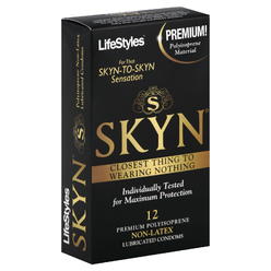 LifeStyles Skyn Polyisoprene Condoms, 12 pk