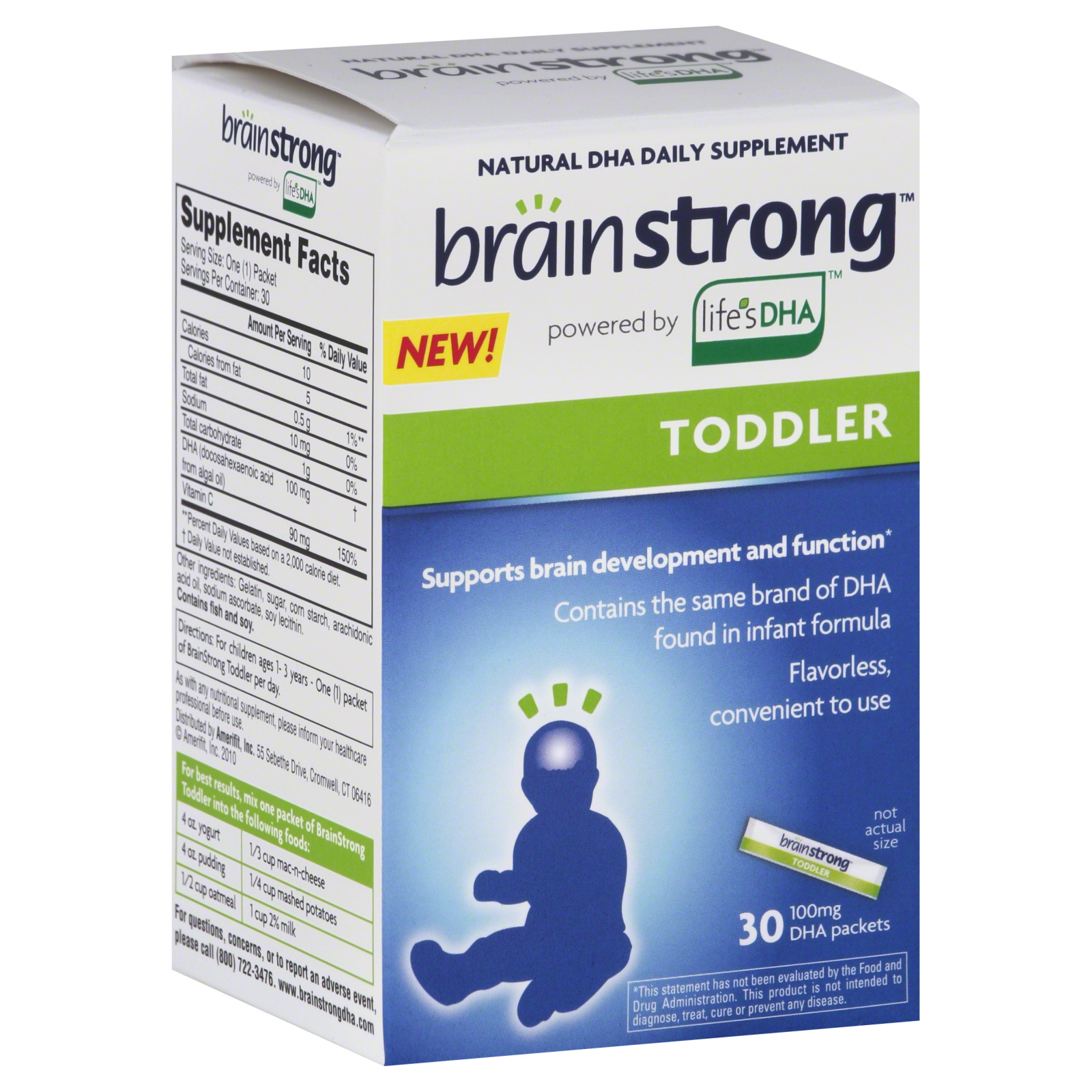 Brain Strong Toddler DHA Daily Supplement, 30 packets