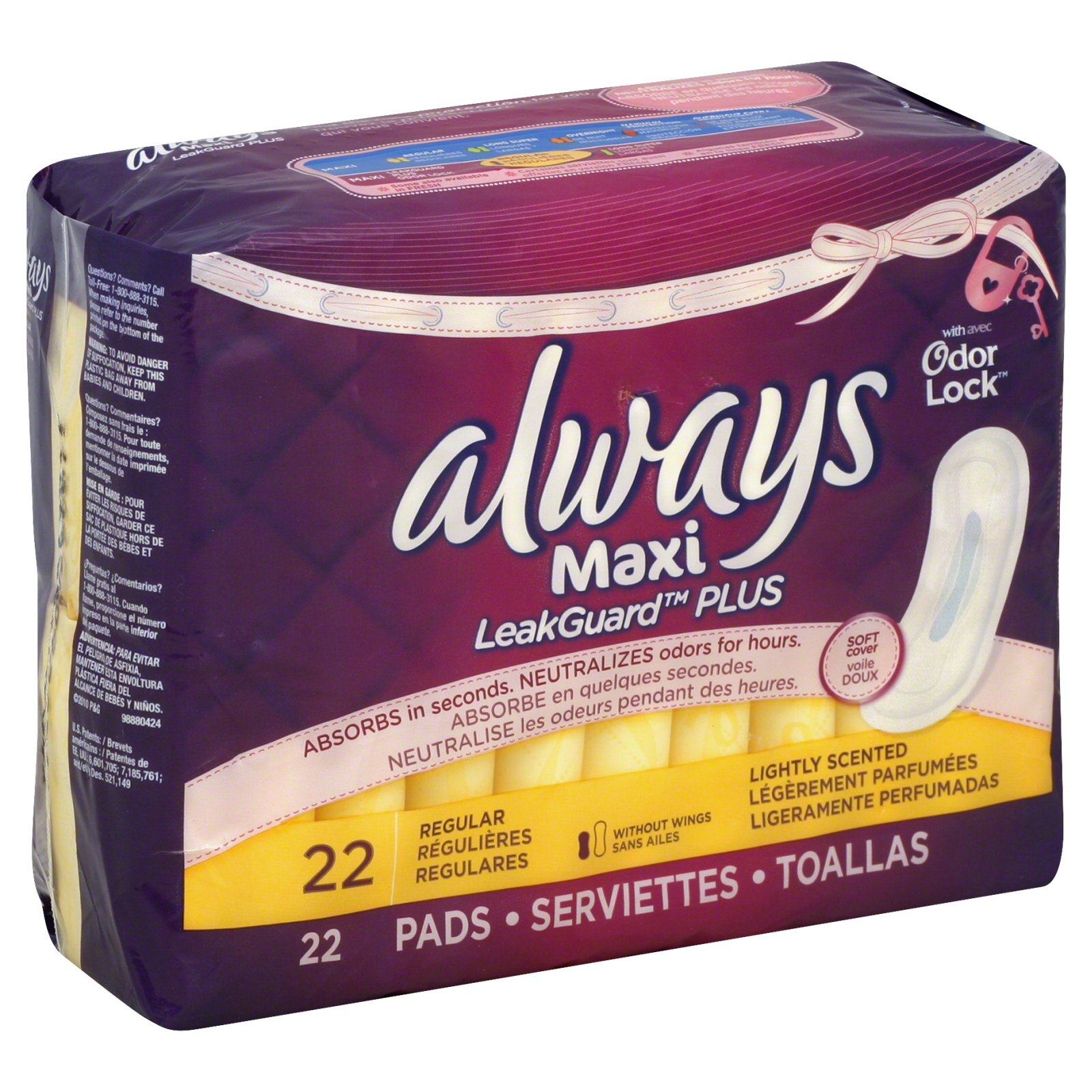 Always Pads, Maxi, Regular, Lightly Scented 22 pads