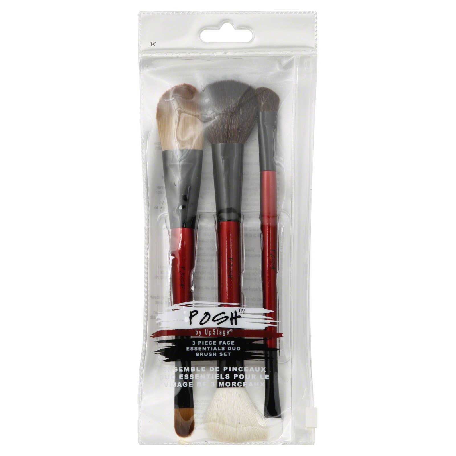 Posh Brush Set, 3 Piece, Face Essentials Duo, 1 set Posh Brush Set, 3 Piece, Face Essentials Duo, 1 set