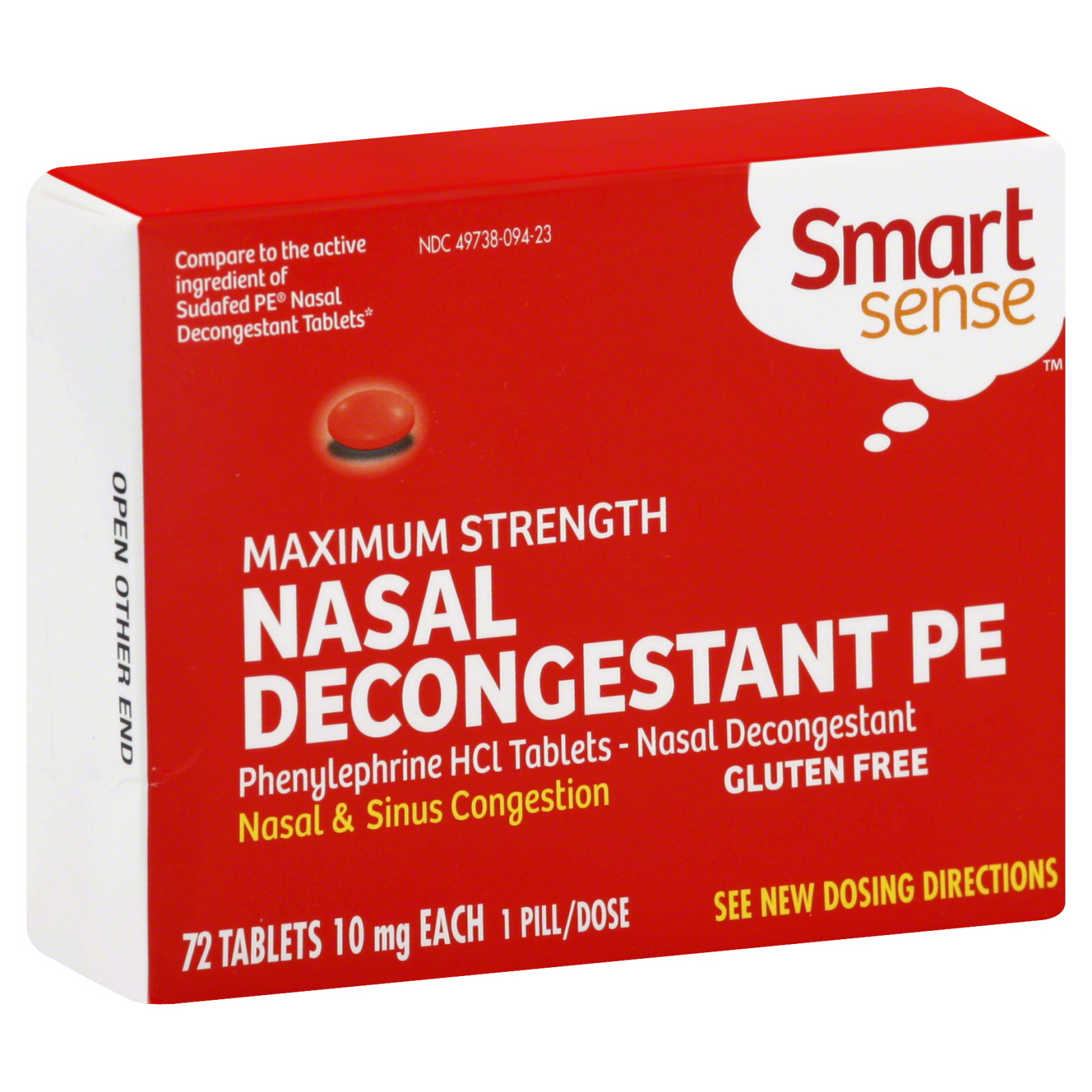 Nasal Decongestant PE, Maximum Strength, 10 mg, Tablets 72 tablets