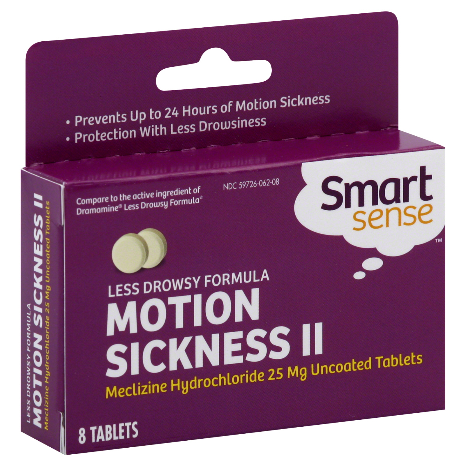 Smart Sense Motion Sickness II, 25 mg, Tablets, 8 tablets