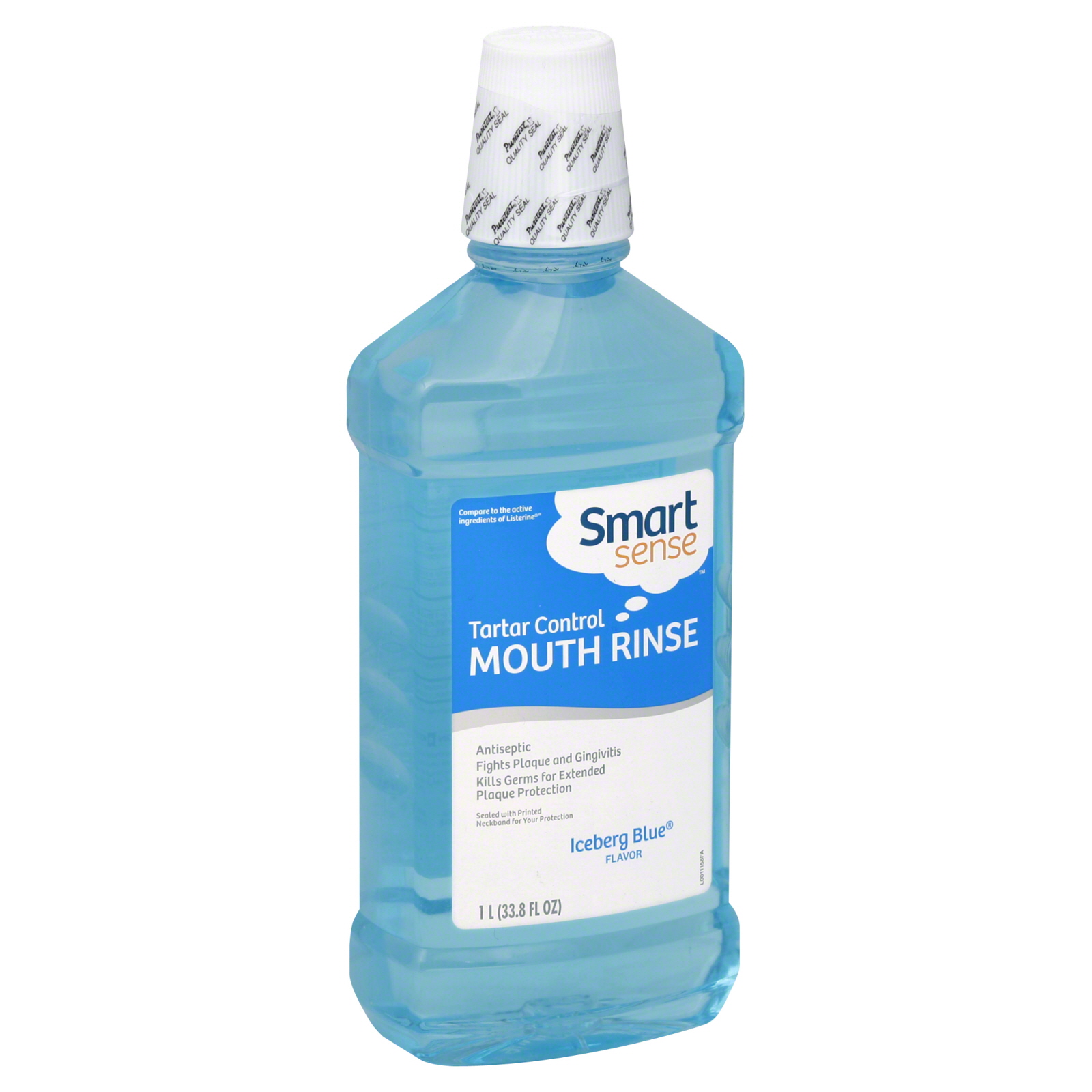 Smart Sense Mouth Rinse, Tartar Control, Iceberg Blue Flavor 33.8 fl oz (1 lt)