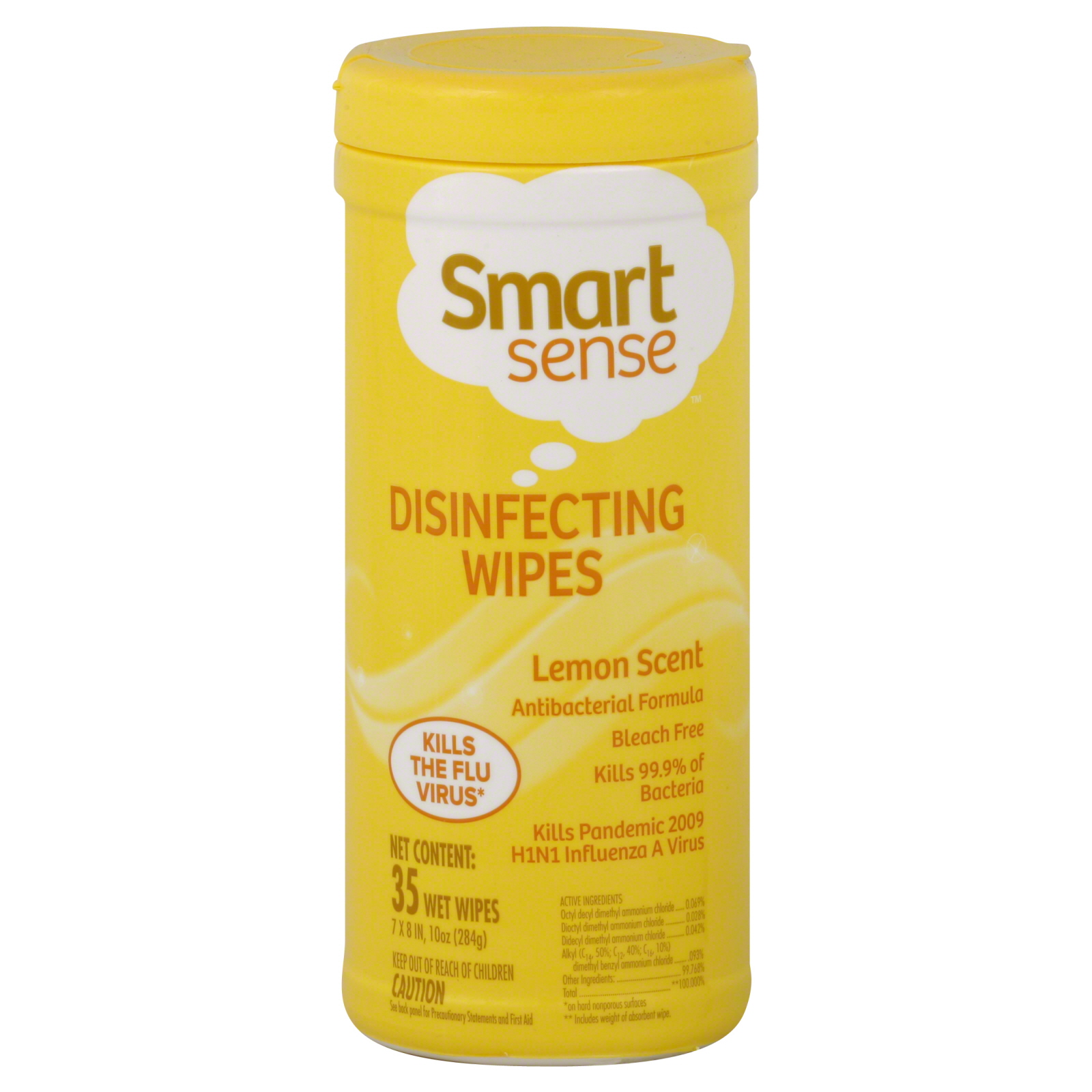 Smart Sense Disinfecting Wipes, Lemon Scent 35 wipes [10 oz (284 g)]