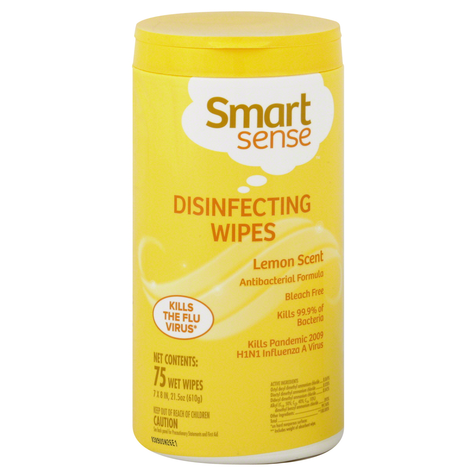 Smart Sense Disinfecting Wipes, Lemon Scent 75 wipes [21.5 oz (610 g