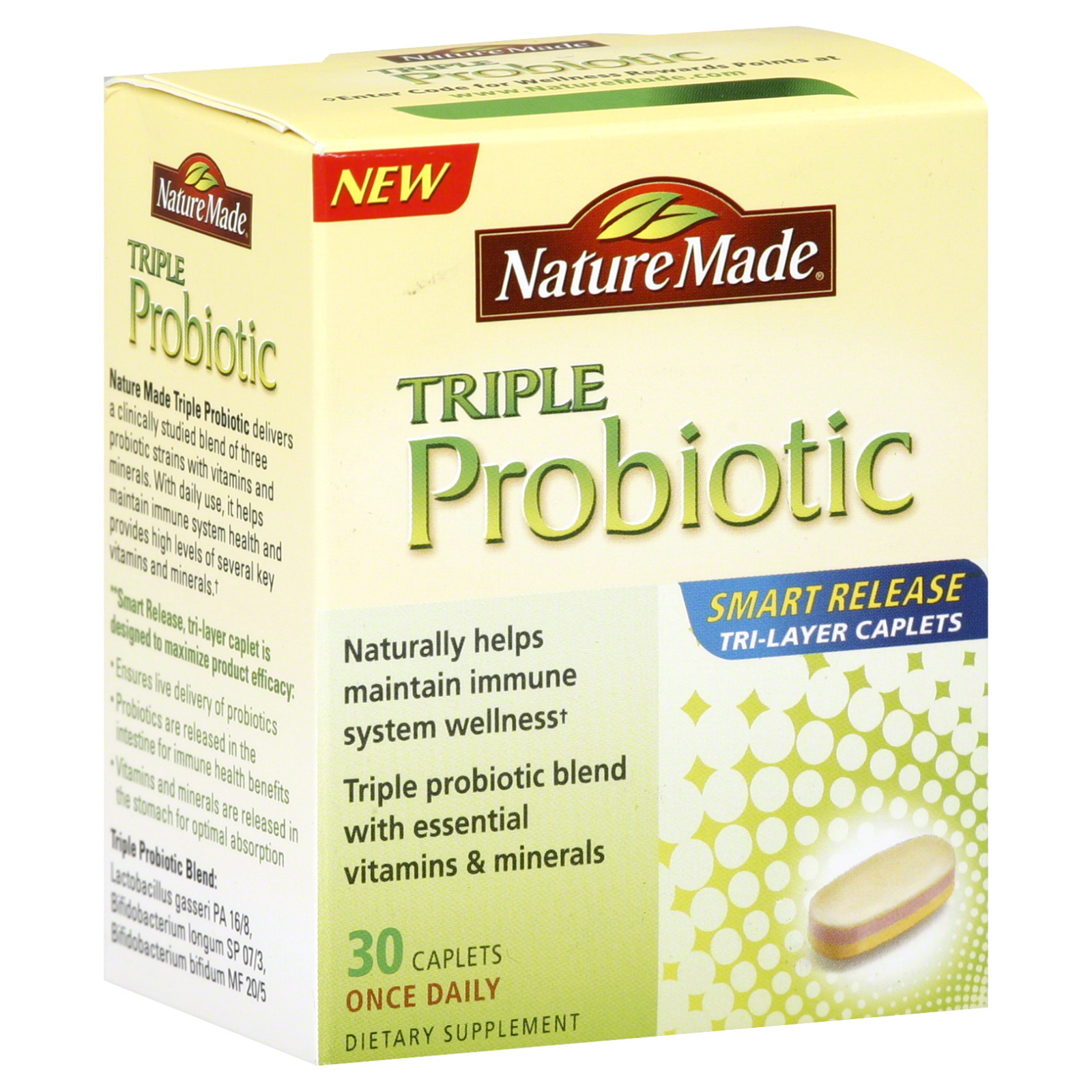 Nature Made Triple Probiotic, 30 Caplets