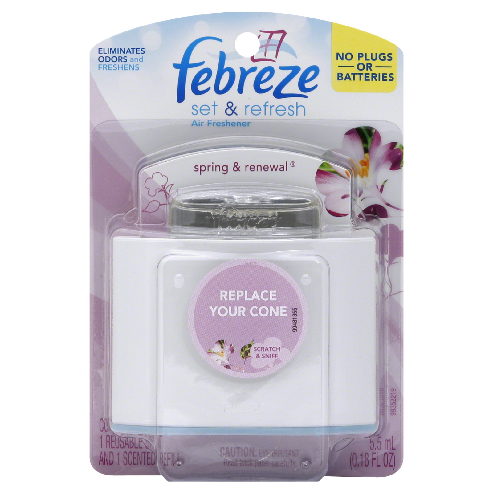 Febreze Set & Refresh, Spring & Renewal Scent, Air Freshener, .18 fl oz.