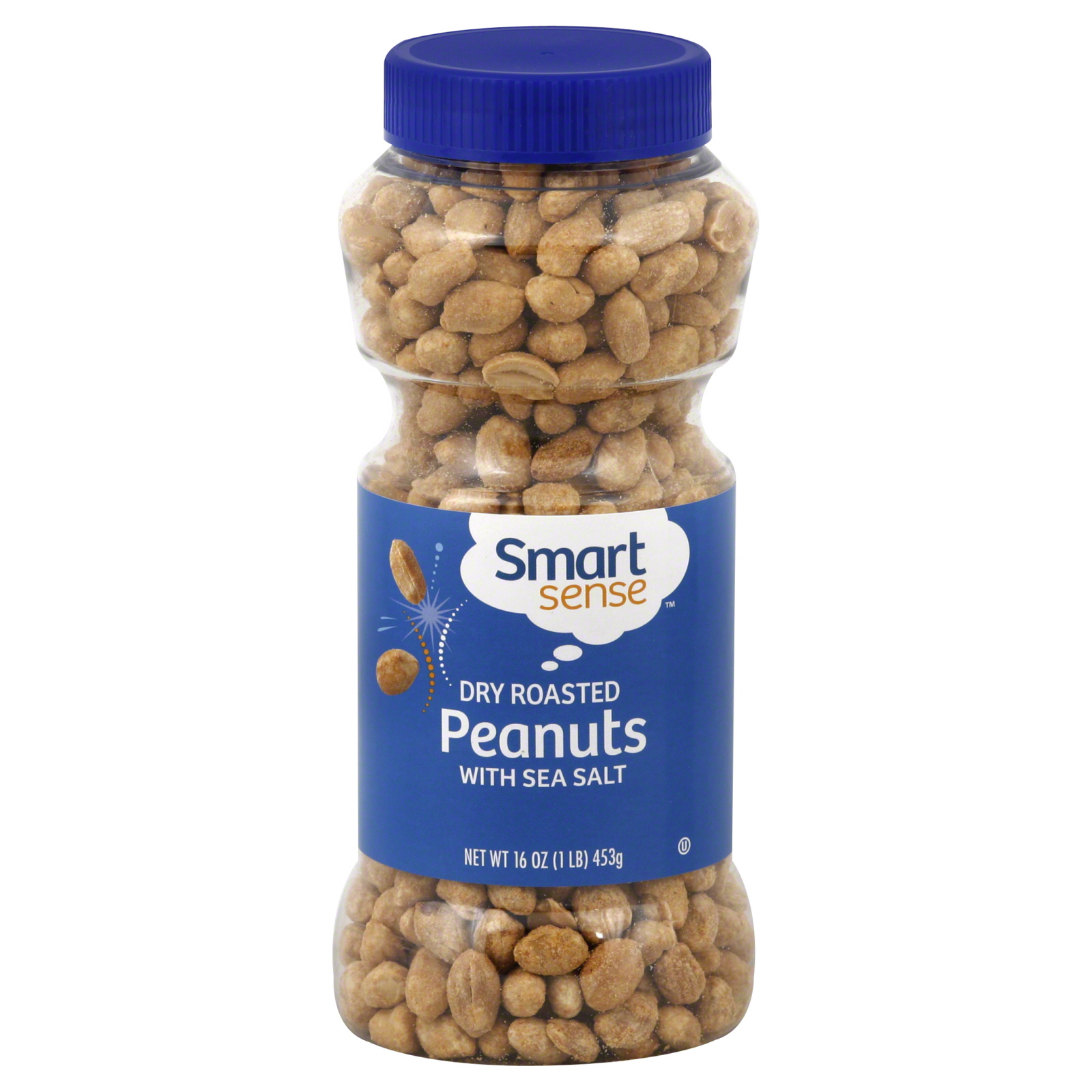 Smart Sense Peanuts, Dry Roasted 16 oz (1 lb) 453 g
