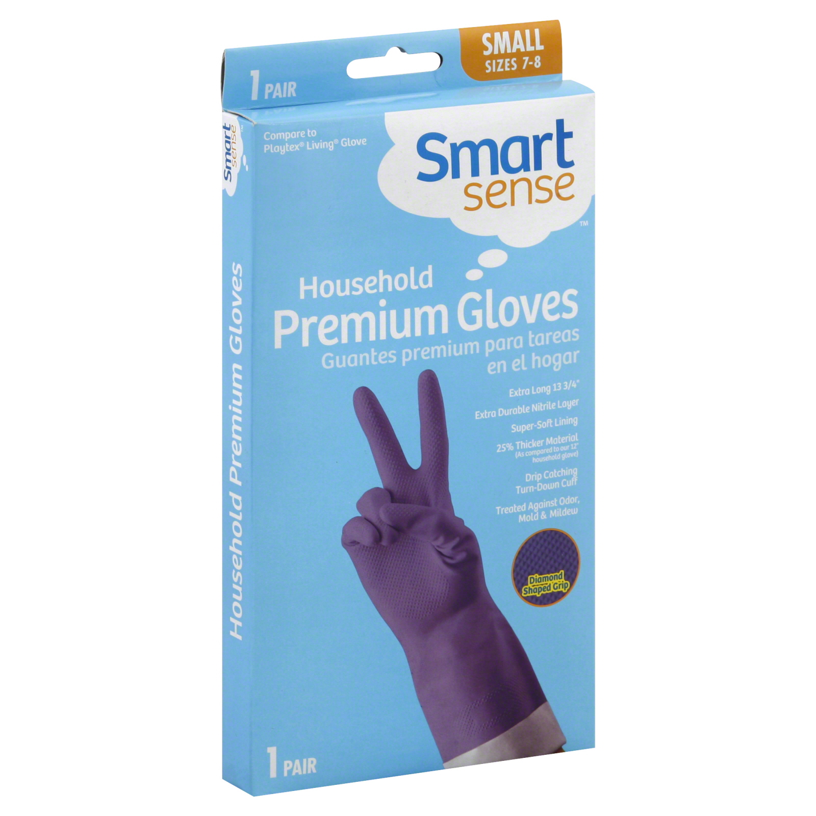 Smart Sense Gloves, Premium, Household, Small (Sizes 7-8) 1 pair