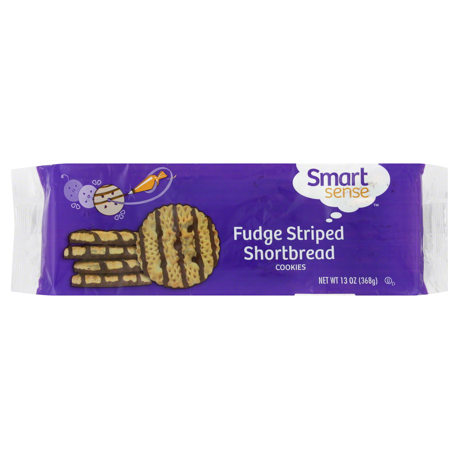 Smart Sense Cookies, Shortbread, Fudge Striped 13 oz (368 g)