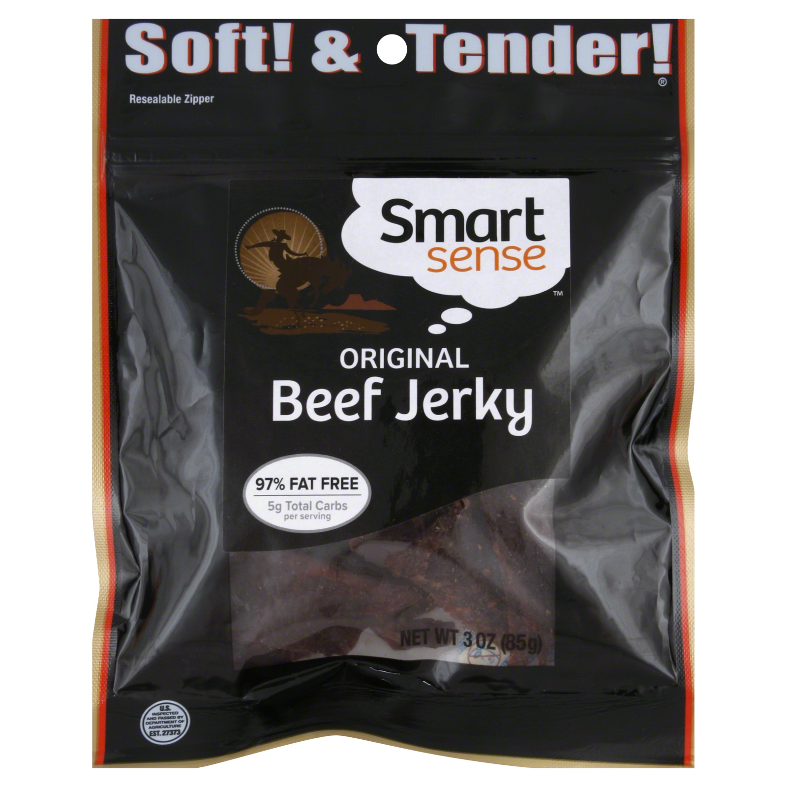 Smart Sense Beef Jerky, Original 3 oz (85 g)