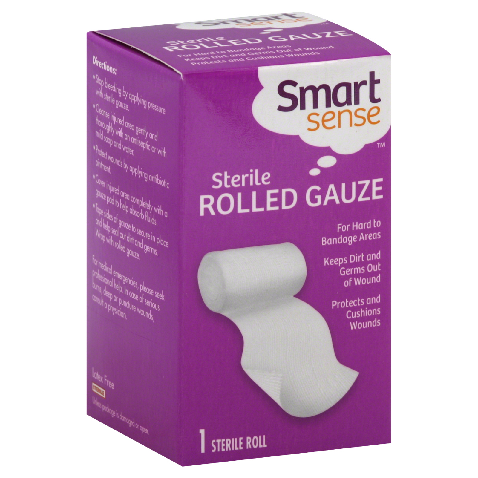 Smart Sense Sterile Rolled Gauze 4.1YD 3 INCH - 1 Roll