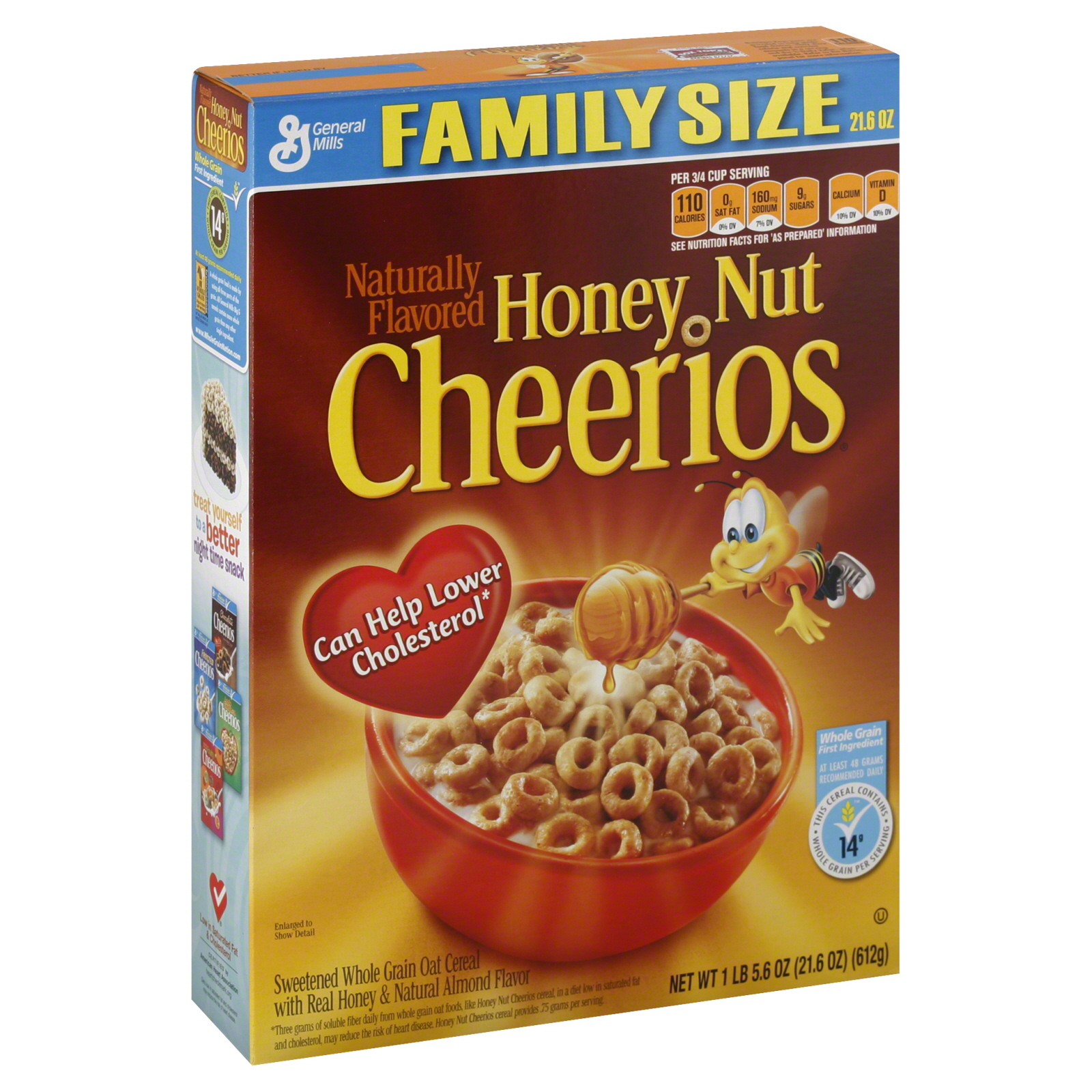 honey nut cheerios cereal 21.6 oz. box