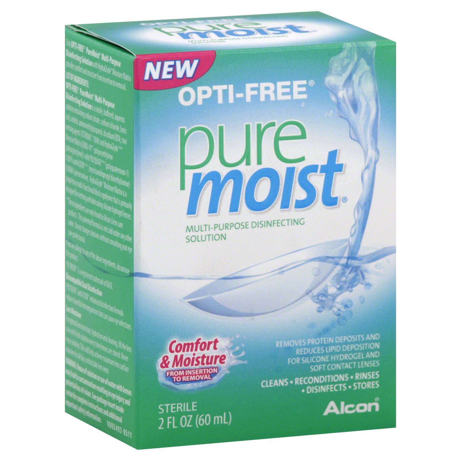 Opti Free Opti-Free Pure Moist Multi Purpose Disinfecting Solution 2 fl oz Opti Free Opti-Free Pure Moist Multi Purpose Disinfecting Solution 2 fl oz