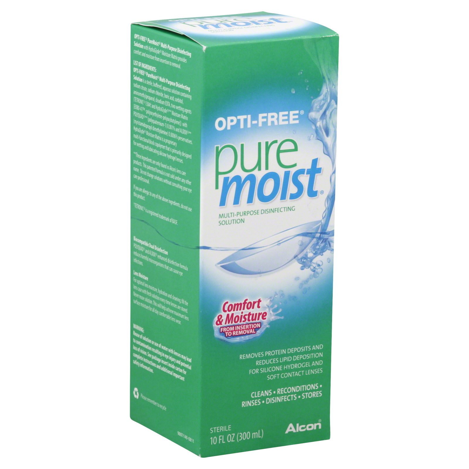 Pure Moist Disinfecting Solution, Multi-Purpose, 10 fl oz (300 ml)