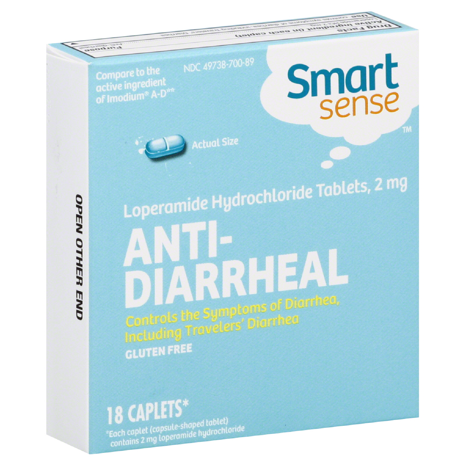 Anti-Diarrheal, 2 mg, 18 Caplets