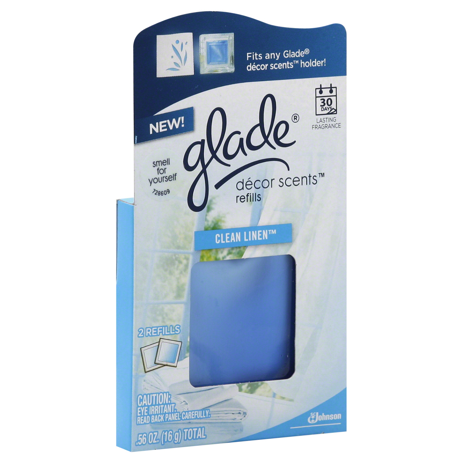 Glade Decor Scents Refills, Clean Linen 2 refills [0.56 oz (16 g)]