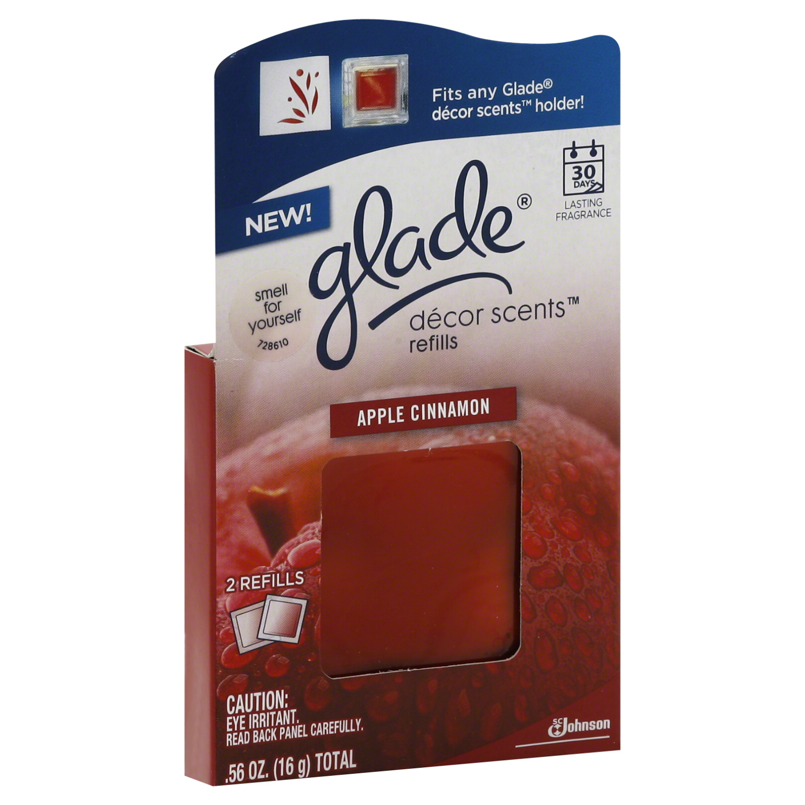 Glade Decor Scents Refills, Apple Cinnamon 2 refills [0.56 oz (16 g)]