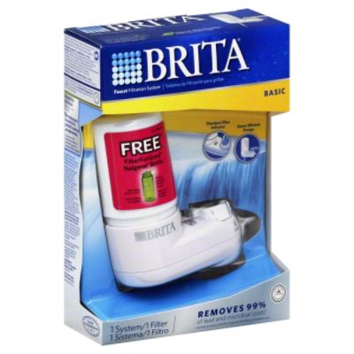 Brita 35214 Basic Water Filter Base Faucet Mount White