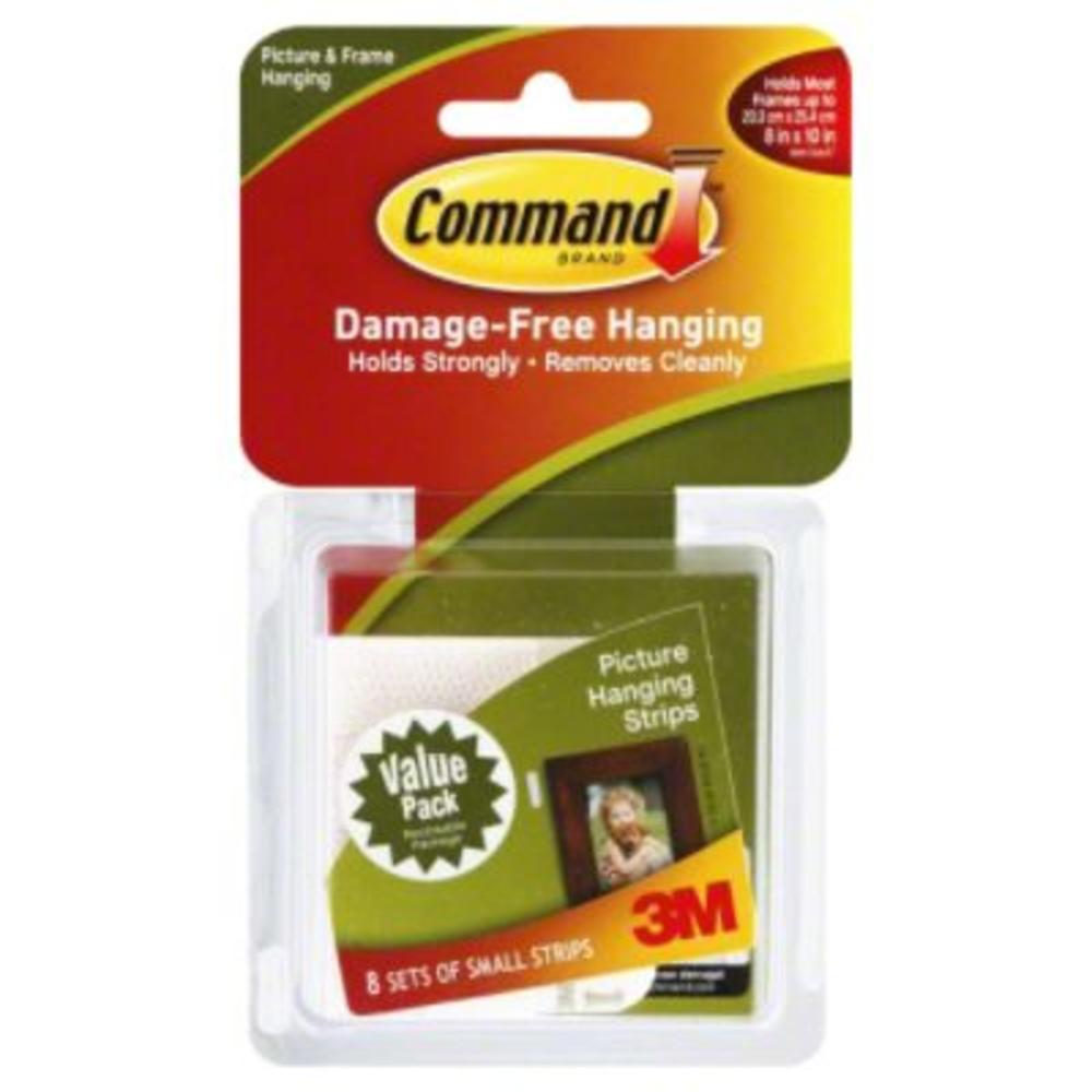 CommandTM Small Picture Hanging Strips - White
