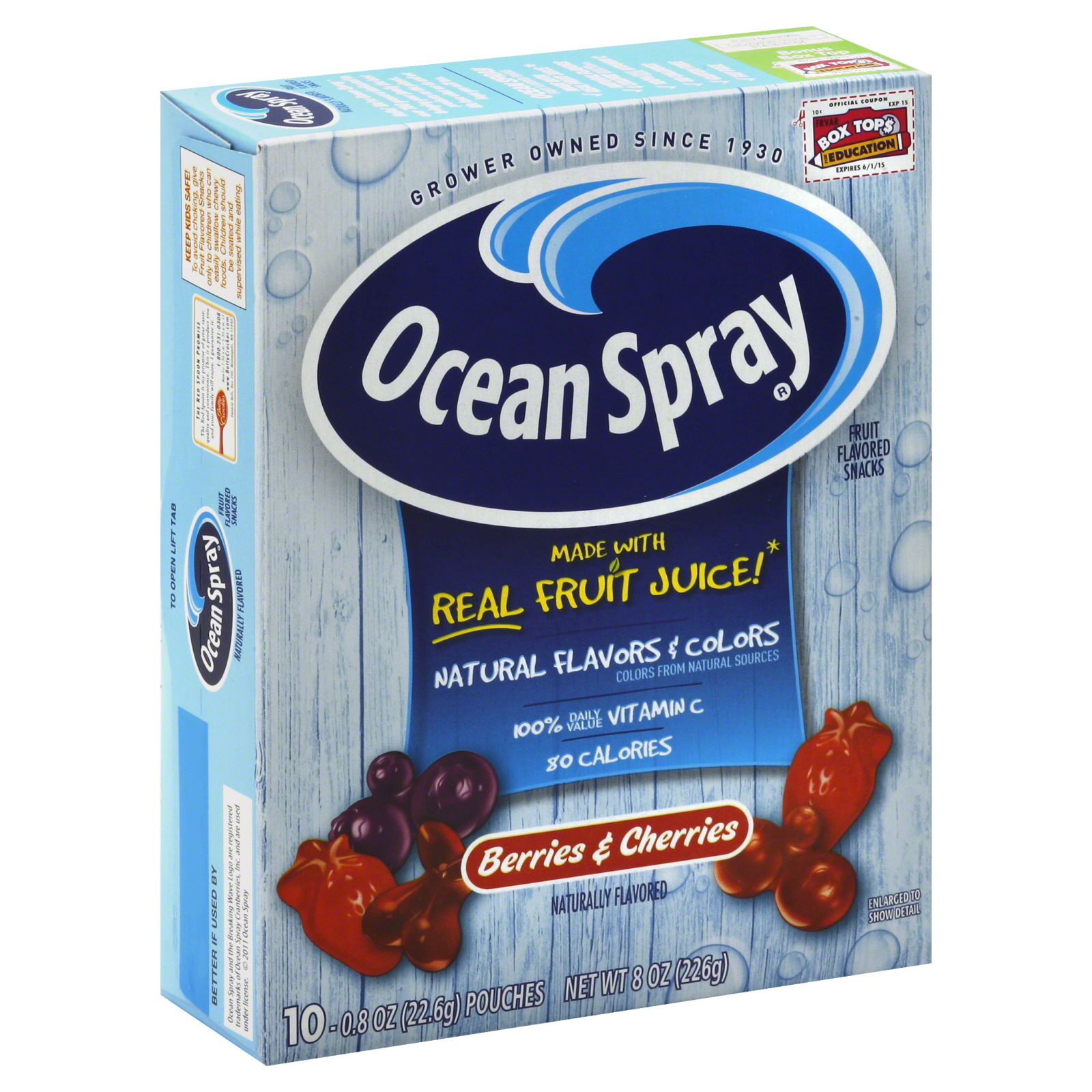 Ocean Spray Fruit Flavored Snacks Berries & Cherries, Net Wt 8 oz (226 g)