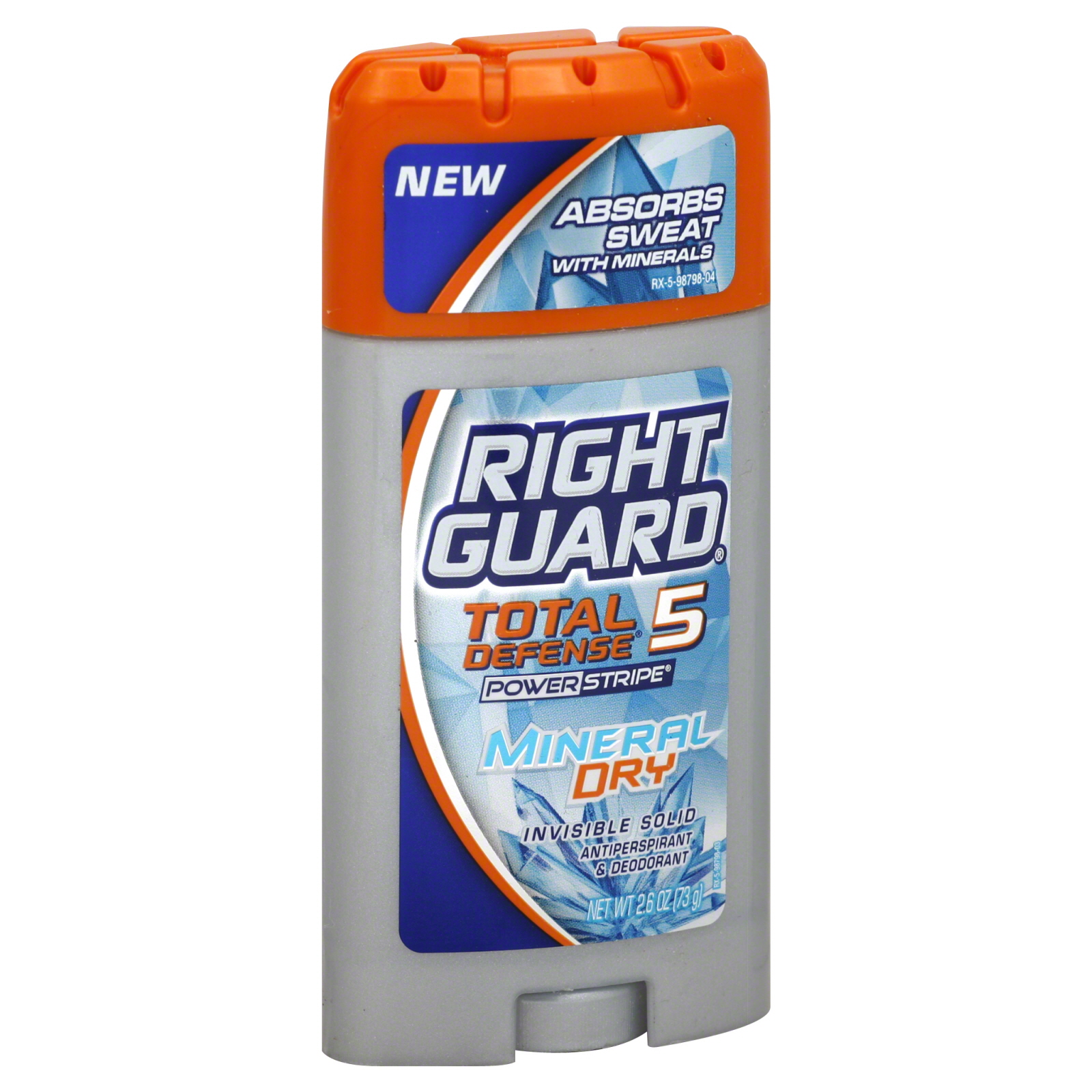 Right Guard Total Defense 5 Power Stripe Mineral Dry Invisible Solid 2.6 oz Stick