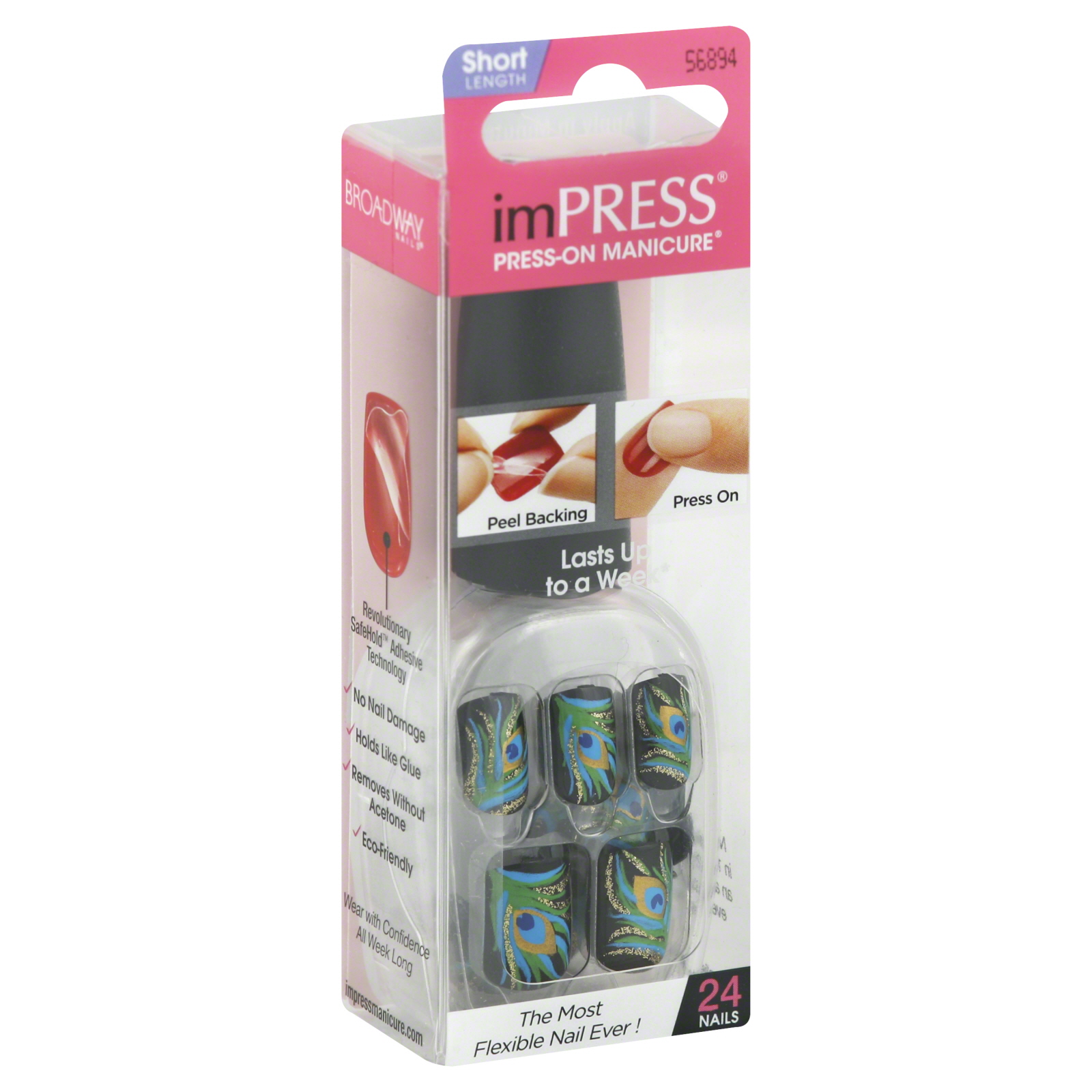Broadway Nails imPress Press-On Manicure, Space Cadet, D090, 1 kit