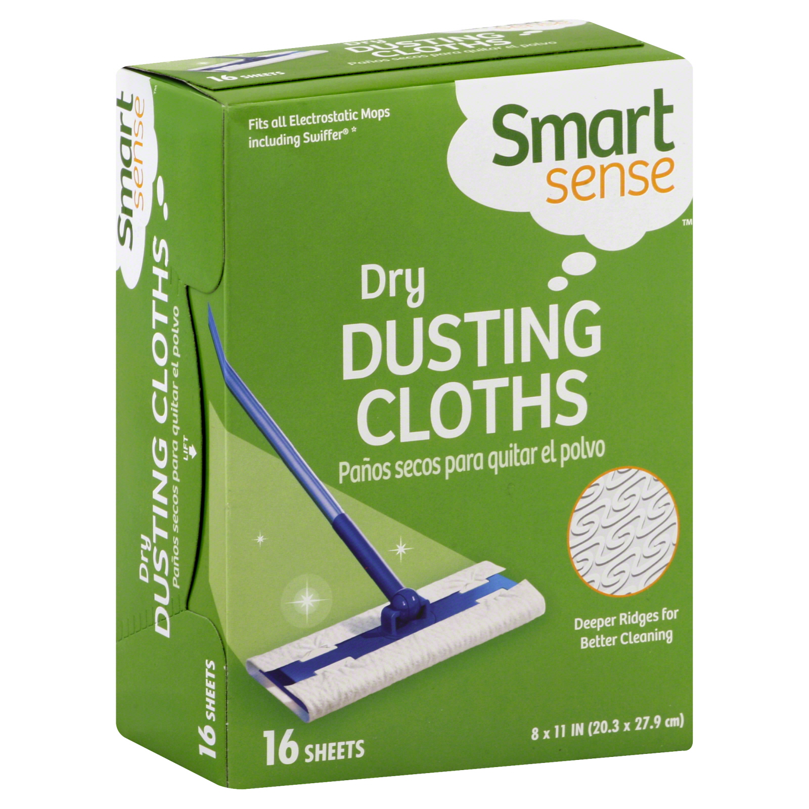 Smart Sense Dusting Cloths, Dry, 16 sheets