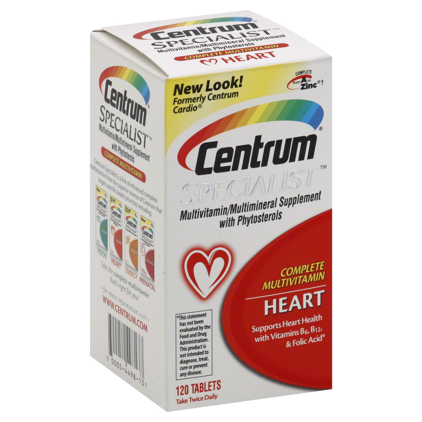Centrum Specialist Complete Multivitamin, Heart, 120 Tablets