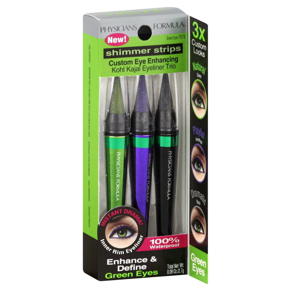Physicians Formula Eyeliner Trio Kohl Kajal Shimmer Strips Eye Liner 100 Waterproof