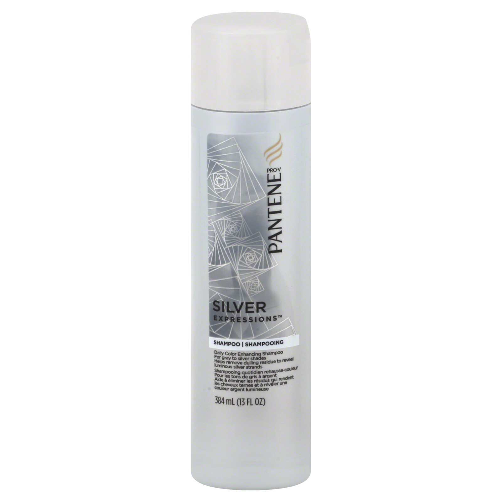 Pantene Pro-V Silver Expressions Shampoo, Daily Color Enhancing, For Gray to Silver Shades, 13 fl oz (384 ml)